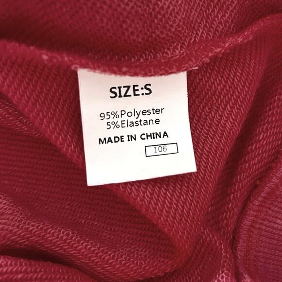 Coquette Hot Pink Sweatshirt Top w/ White Sequin Bow Appliqués Size S - Picture 5 of 6